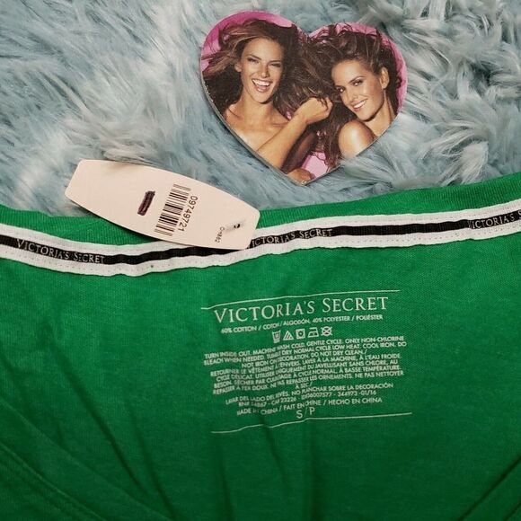 Victoria's Secret Nightgown Sham Rock Out Sleep Tee Green XSmall - Picture 4 of 4